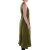 Vishes Damen Wadenlang Kleid Baumwolle Casual Pull On verstellbar olive 48