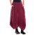 vishes langer Hippie Rock handgewebt mit Taschen dunkelrot