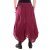 vishes langer Hippie Rock handgewebt mit Taschen dunkelrot