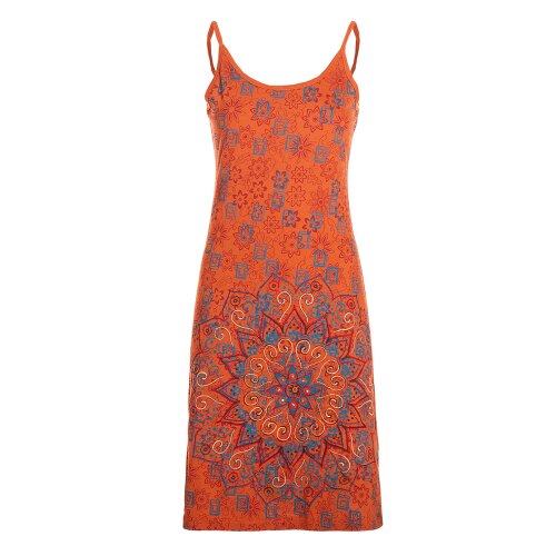Vishes Trägerkleid Damen Bedruckt Mandala Blüten Jersey Baumwolle