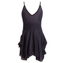 vishes Zipfelkleid Hippie Sommerkleid Tunika kurz schwarz 46