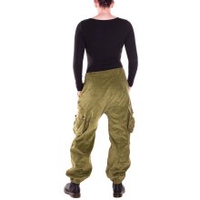 Vishes Cordhose Haremshose warm mit Band und Knöpfe