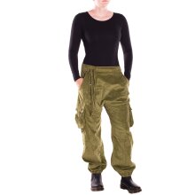 Vishes Cordhose Haremshose warm mit Band und Knöpfe...