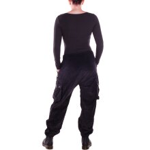 Vishes Cordhose Haremshose warm mit Band und Knöpfe schwarz 40
