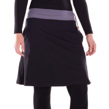 Vishes Damen A-Linie Rock Baumwolle casual elastischer...