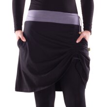 Vishes Damen A-Linie Rock Baumwolle casual elastischer...