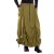 Vishes Damen Maxi-Rock XXXL Baumwolle asymmetrisch langer warmer Rock im Lagenlook mit Taschen olive 36-44