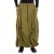 Vishes Damen Maxi-Rock XXXL Baumwolle asymmetrisch langer warmer Rock im Lagenlook mit Taschen olive 36-44