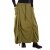 Vishes Damen Maxi-Rock XXXL Baumwolle asymmetrisch langer warmer Rock im Lagenlook mit Taschen olive 36-44