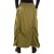 Vishes Damen Maxi-Rock XXXL Baumwolle asymmetrisch langer warmer Rock im Lagenlook mit Taschen olive 36-44