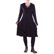 Vishes Damen asymmetrisches Kleid Baumwolle Casual mit...
