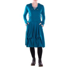 Vishes Damen asymmetrisches Kleid Baumwolle Casual mit...