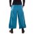 Vishes Lange Damen Sommerhose Haremshose Schlupfhose zweifarbig Dehnbund mit Taschen türkis-schwarz 40