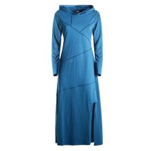 Vishes Damen knöchellanges Kleid Baumwolle Patchwork...