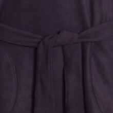 Vishes langes Fleecekleid mit Kapuze, Daumenlöchern und Bindegürtel schwarz 38