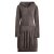 Vishes warmes Winterkleid aus Fleece mit Kapuze im Ballonstyle olive 34