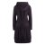 Vishes warmes Winterkleid aus Fleece mit Kapuze im Ballonstyle schwarz 36