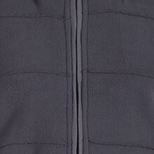 Vishes Langer Damen Fleecemantel mit Kapuze und Stehkragen grau 46