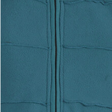 Vishes Langer Damen Fleecemantel mit Kapuze und Stehkragen türkis 46