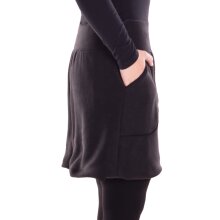 Vishes warmer Fleecerock mit Taschen und breitem Bund aus Fleece schwarz 38