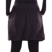 Vishes warmer Fleecerock mit Taschen und breitem Bund aus Fleece schwarz 38-40