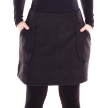 Vishes warmer Fleecerock mit Taschen und breitem Bund aus Fleece schwarz 42