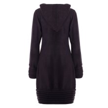 Vishes Fleece Pulloverkleid mit Kapuze und Daumenloch -...