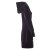 Vishes Fleece Pulloverkleid mit Kapuze und Daumenloch - warm und weich schwarz 38