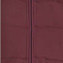 Vishes Langer Damen Fleecemantel mit Kapuze und Stehkragen dunkelrot 46