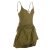 Vishes Trägerkleid Damen Verstellbar Schnürung Raffrock Jersey