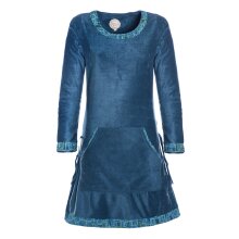 Vishes Fleecekleid Damen Taschen Verstellbar Bedruckte...