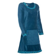 Vishes Fleecekleid Damen Taschen Verstellbar Bedruckte...