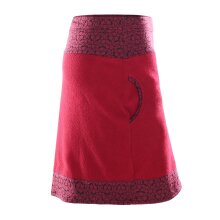 Vishes Fleecerock Damen Bedruckter Bund Taschen A-Linie...
