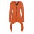 Vishes Zipfeljacke Damen kurzer Variante Boho Cardigan Kapuze Holzknöpfe Baumwolle