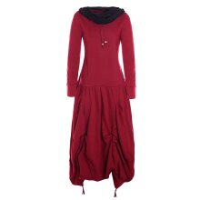 vishes langes verstellbares Schalkragenkleid mit Daumenloch