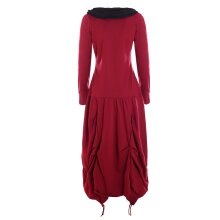 vishes langes verstellbares Schalkragenkleid mit Daumenloch