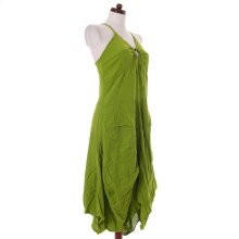 Vishes Lagenlook Ballonkleid mit verstellbaren Trägern lindgrün-hellgrün 42