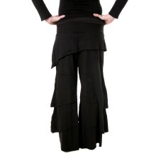 Vishes Lagenlook Zipfelhose aus Baumwolle Larp Hose Goa schwarz 42