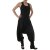 Vishes Legere Damen Latzhose Haremshose Sommerhose Overall Baumwolle schwarz2 36-38