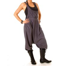 Vishes Warme Damen Fleece Thermo Latzhose Haremshose grau 36/38