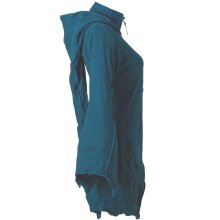 Vishes Patchwork Jacke FLeece Zipfelkapuze Hoodie türkis 40