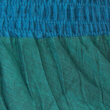 Vishes Leichte Sommer Haremshose einfarbiger Bund LANGE GRÖßE blau-grün