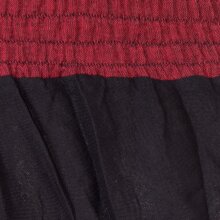 Vishes Leichte Sommer Haremshose einfarbiger Bund LANGE GRÖßE rot-schwarz