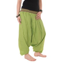 Vishes Baumwoll Haremshose mit gestreiftem Bund...