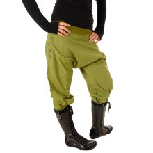 Vishes Damen Pumphose Baumwollhose Taschen dekorative...