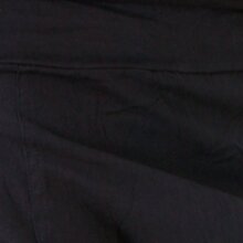 Vishes Damen Pumphose Baumwollhose Taschen dekorative geschnitzte Knöpfe Schwarz 46-48