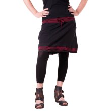 Vishes Kurzer Lagenlook Rock aus Baumwolle - mit Taschen...