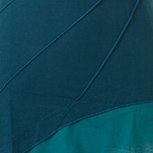 Vishes Mini Kleid Goa Neckholder Kleid zweifarbig Zipfelkleid türkis 36